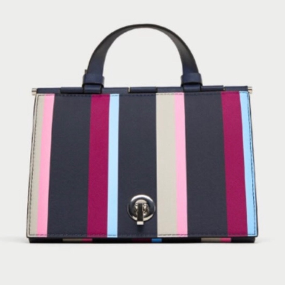 Zara Striped Triangula Crossbody Bag